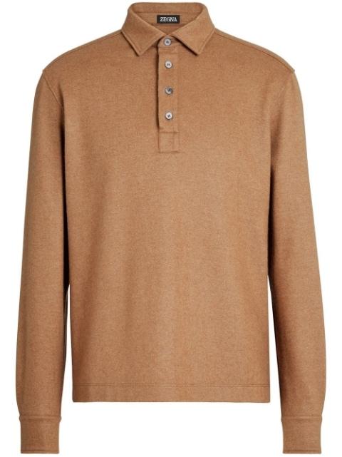 cashmere-silk blend polo shirt by ZEGNA