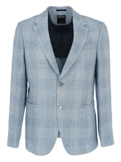 check-pattern blazer by ZEGNA