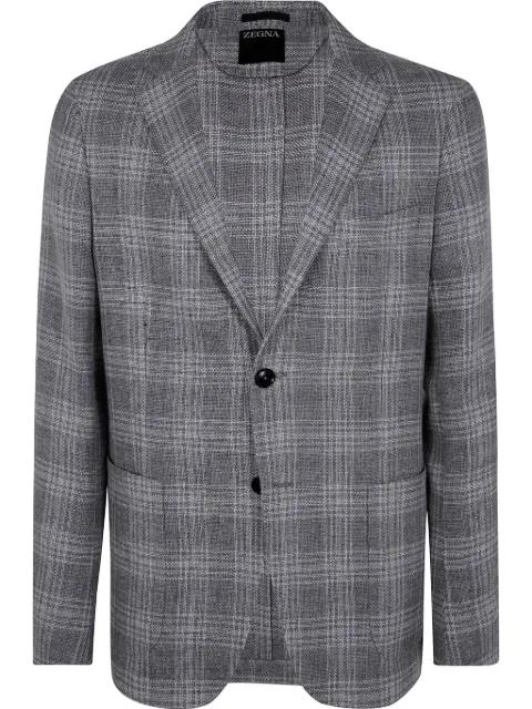 check-pattern blazer by ZEGNA