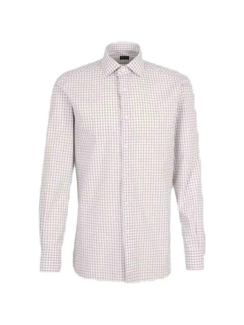 check-pattern long-sleeve shirt by ZEGNA