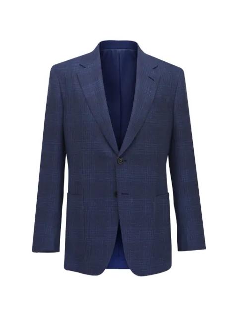 check-pattern single-breasted blazer by ZEGNA