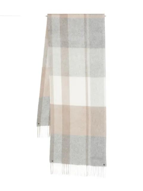 checked fringed scarf by ZEGNA