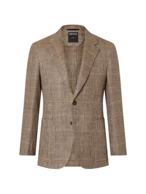 checked-pattern blazer by ZEGNA