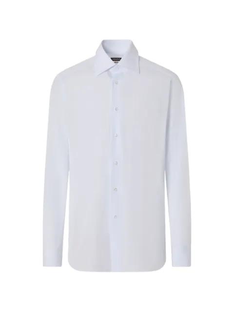 checked-pattern cotton shirt by ZEGNA