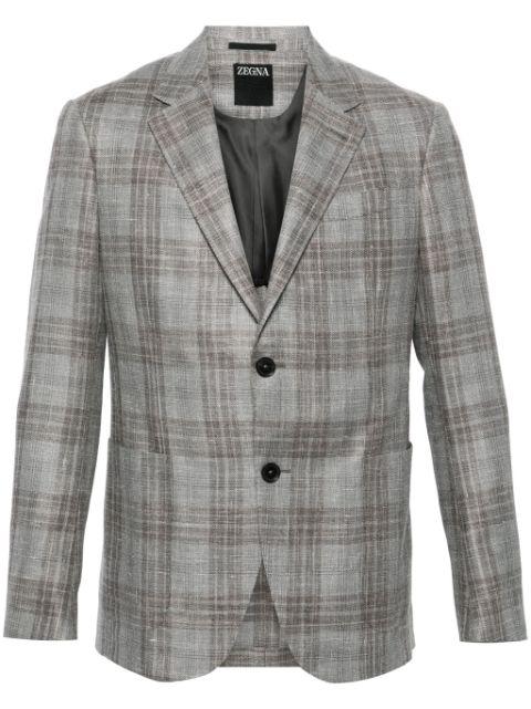 checked single-breasted blazer by ZEGNA