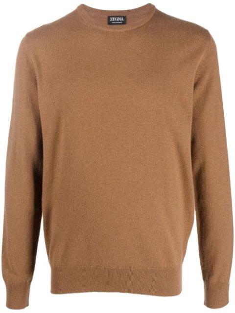 crew-neck cashmere jumper by ZEGNA