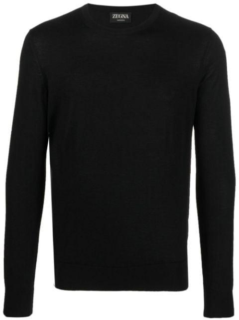 crew-neck cashmere-silk jumper by ZEGNA
