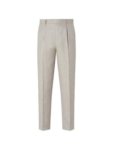 crossover linen pants by ZEGNA
