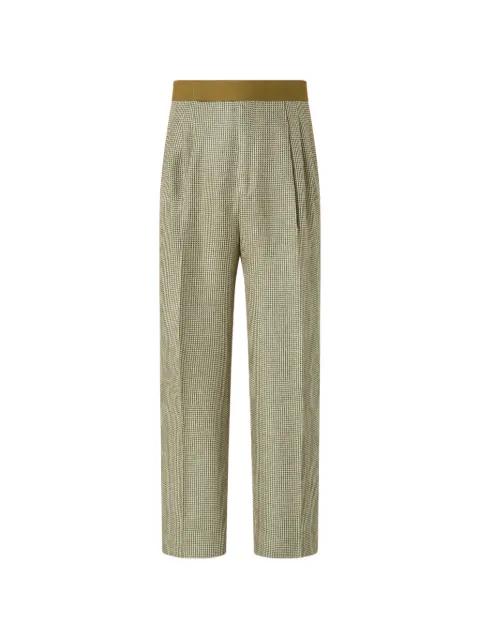 crossover linen trousers by ZEGNA