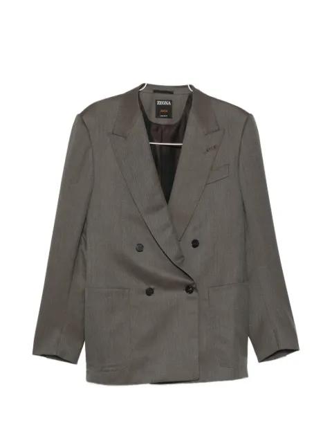 double-breasted wool suit by ZEGNA
