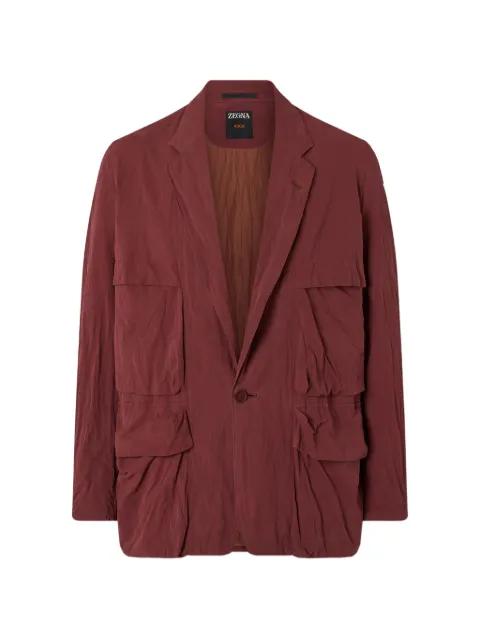 flap-pocket cotton jacket by ZEGNA