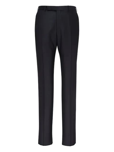 flat-front wool trousers by ZEGNA