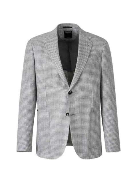 houndstooth-pattern single-breasted jacket by ZEGNA