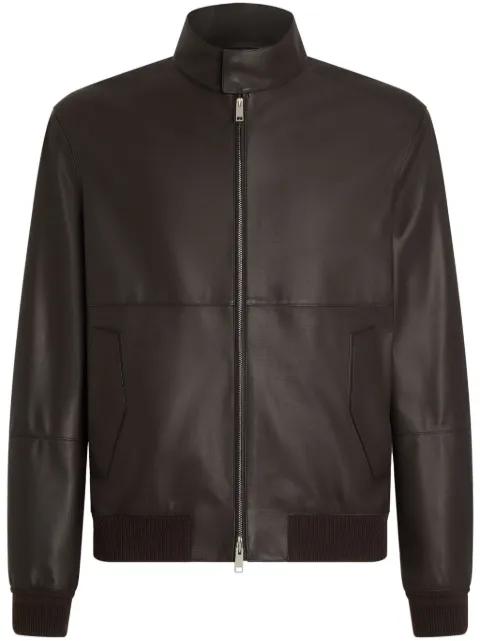 leather bomber jacket by ZEGNA