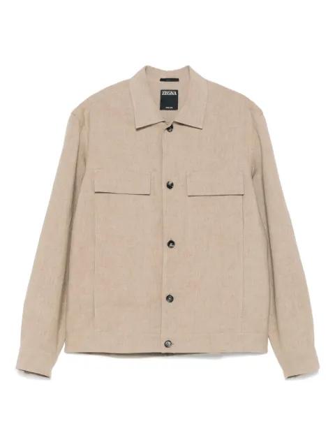 leather shirt jacket by ZEGNA