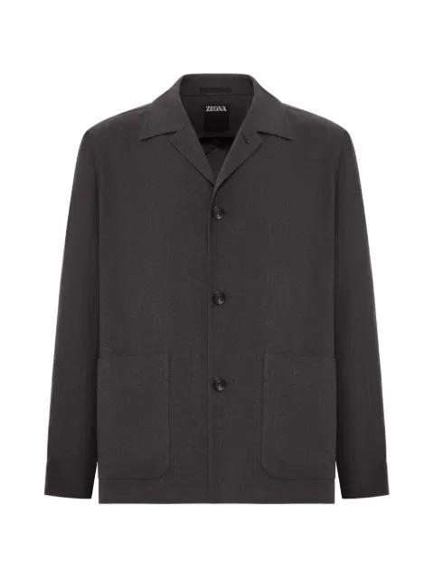 linen patch-pocket jacket by ZEGNA