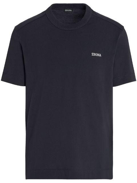 logo-embroidered cotton T-shirt by ZEGNA