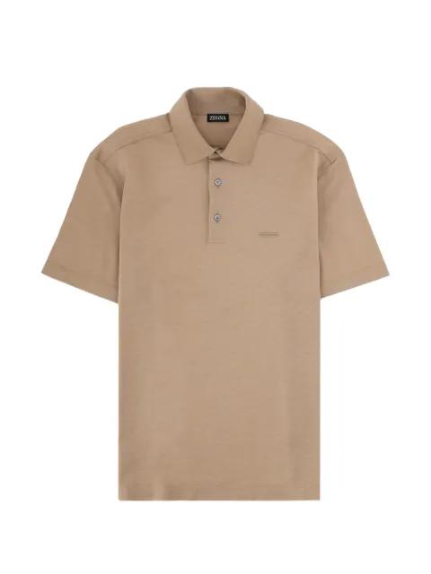 logo-embroidered short-sleeve polo shirt by ZEGNA