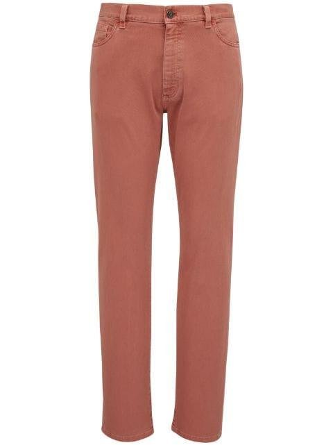 logo-patch skinny trousers by ZEGNA