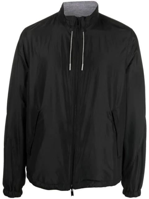 logo-print reversible jacket by ZEGNA