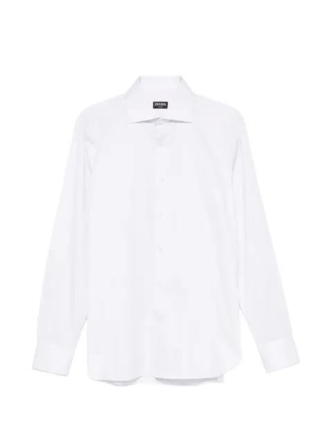 long-sleeve spread-collar shirt by ZEGNA