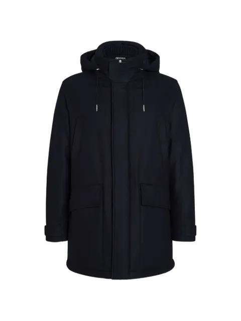 merino-wool hoodied jacket by ZEGNA