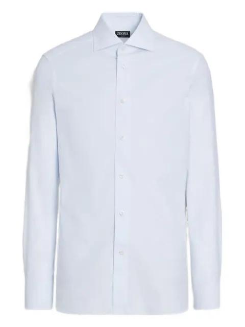 micro-checked cotton shirt by ZEGNA