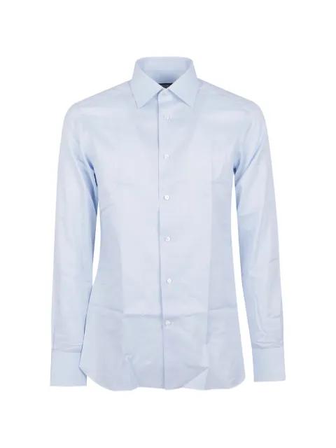 micro-patterned long-sleeve shirt by ZEGNA
