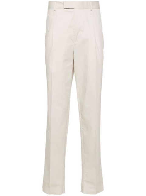 mid-rise pleated chino trousers by ZEGNA