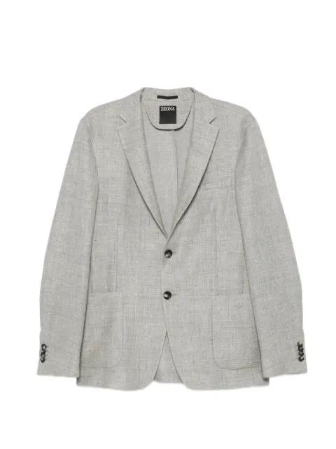 notched-lapel single-breasted blazer by ZEGNA