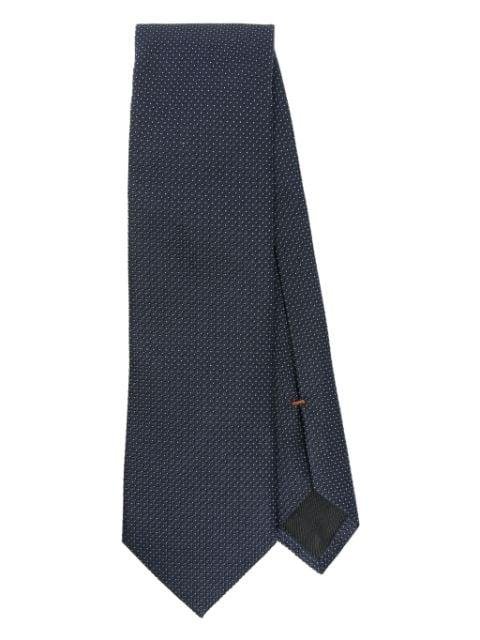 patterned-jacquard silk tie by ZEGNA