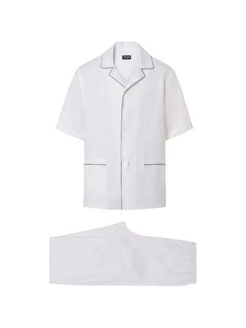 piped oasi lino pyjamas by ZEGNA