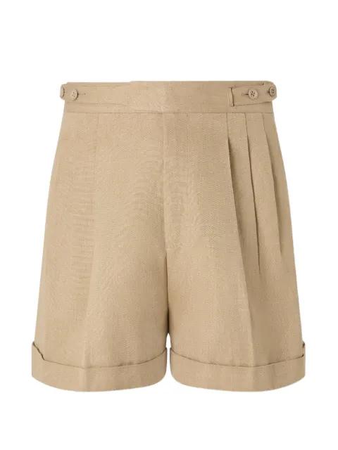 pleated linen shorts by ZEGNA