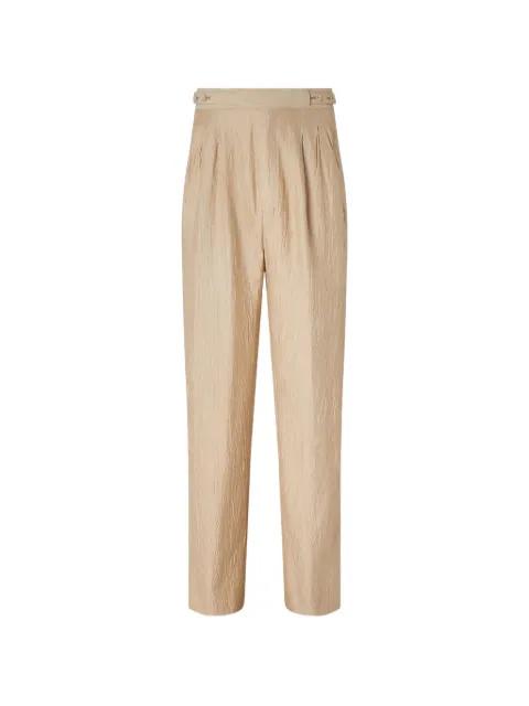 pleated silk trousers by ZEGNA