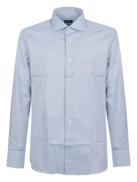 point-collar cotton shirt by ZEGNA