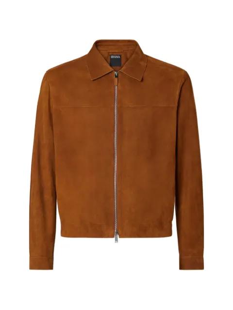 point-collar shirt jacket by ZEGNA