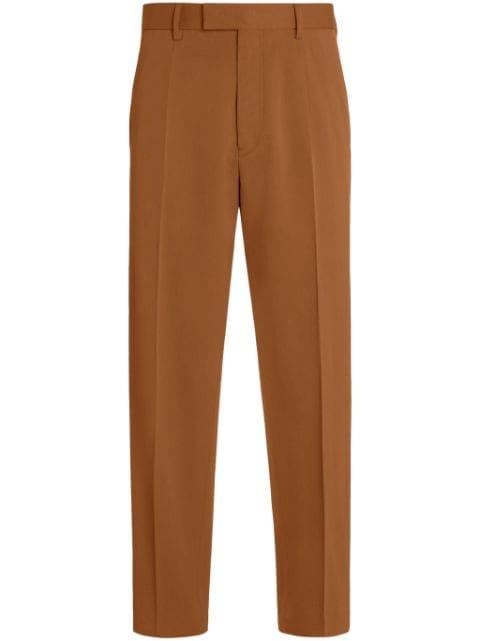 pressed-crease straight-leg trousers by ZEGNA