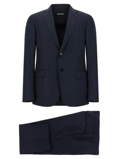 pressed-pleat wool suit by ZEGNA