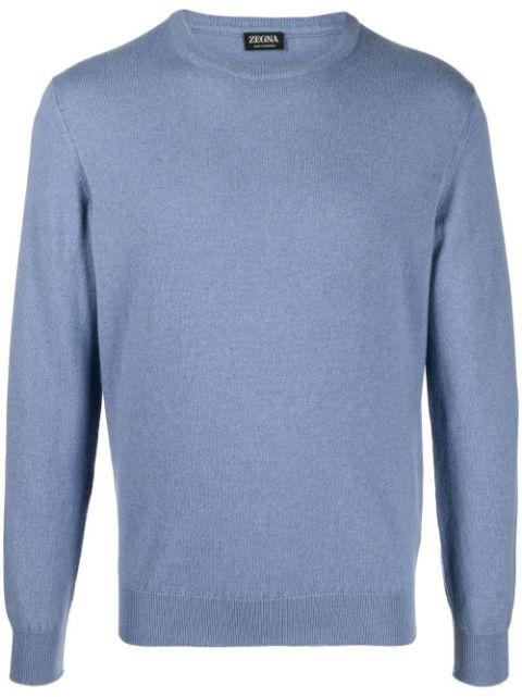 ribbed-knit crew neck sweater by ZEGNA
