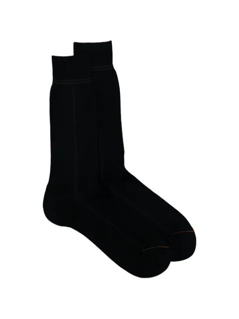 ribbed-knit striped-trim socks by ZEGNA