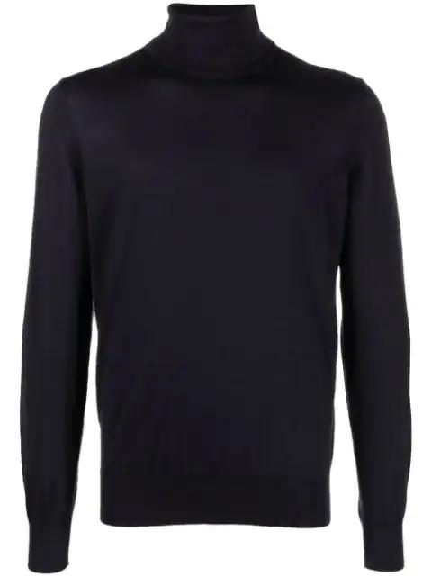 roll neck cashmere-silk jumper by ZEGNA