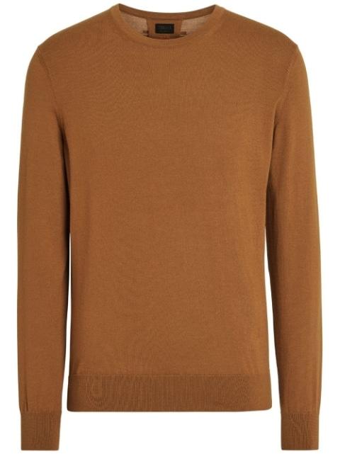 round-neck knit jumper by ZEGNA