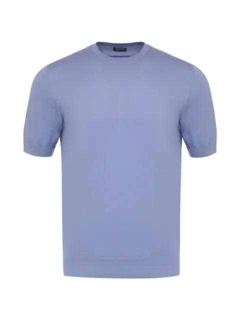 short-sleeve knitted cotton T-shirt by ZEGNA