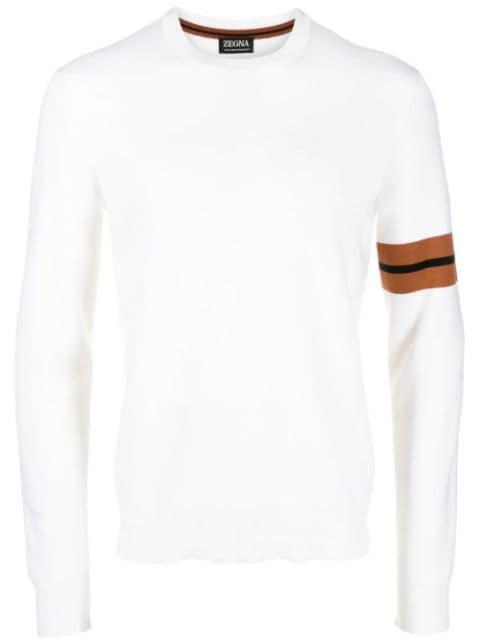 side stripe detail sweater by ZEGNA