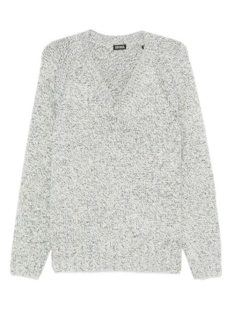 speckled V-neck sweater by ZEGNA