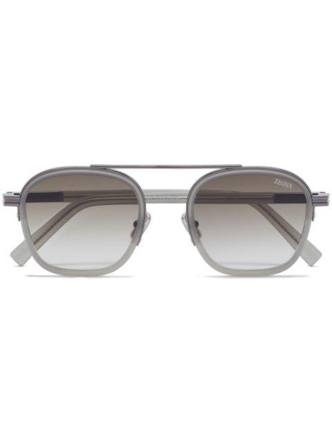 square-frame gradient-lenses sunglasses by ZEGNA