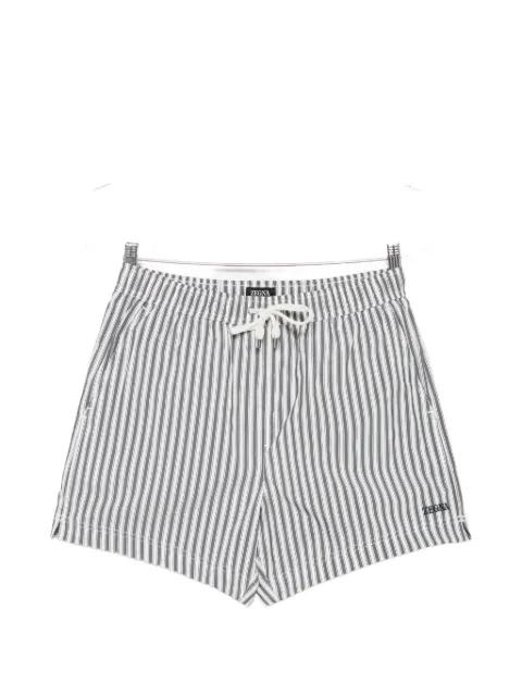 striped drawstring swim shorts by ZEGNA