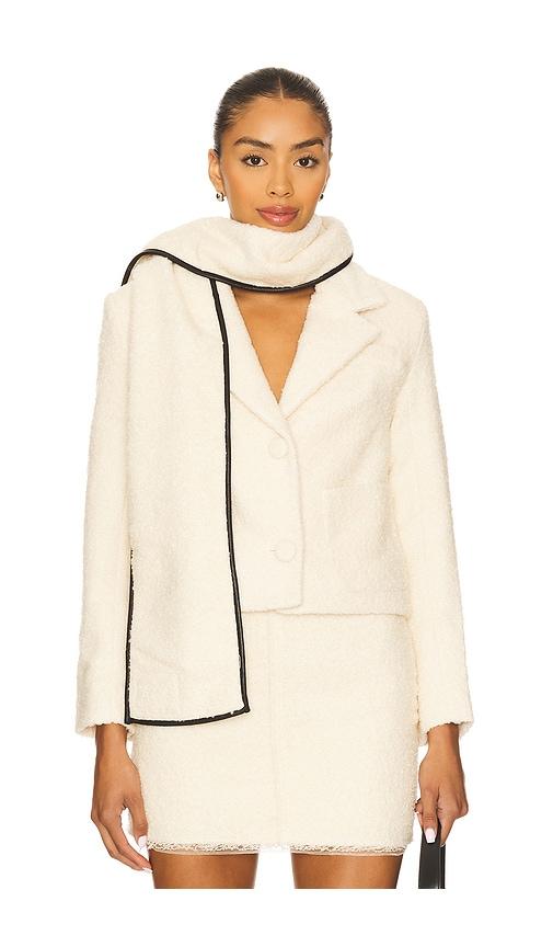 Zemeta Creamer Tweed Jacket in Ivory by ZEMETA