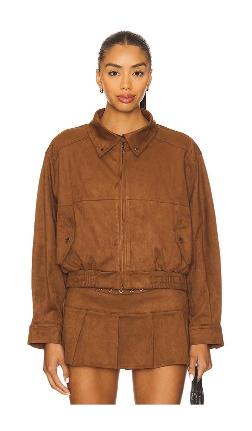Zemeta Mocca Suede Jacket in Brown by ZEMETA