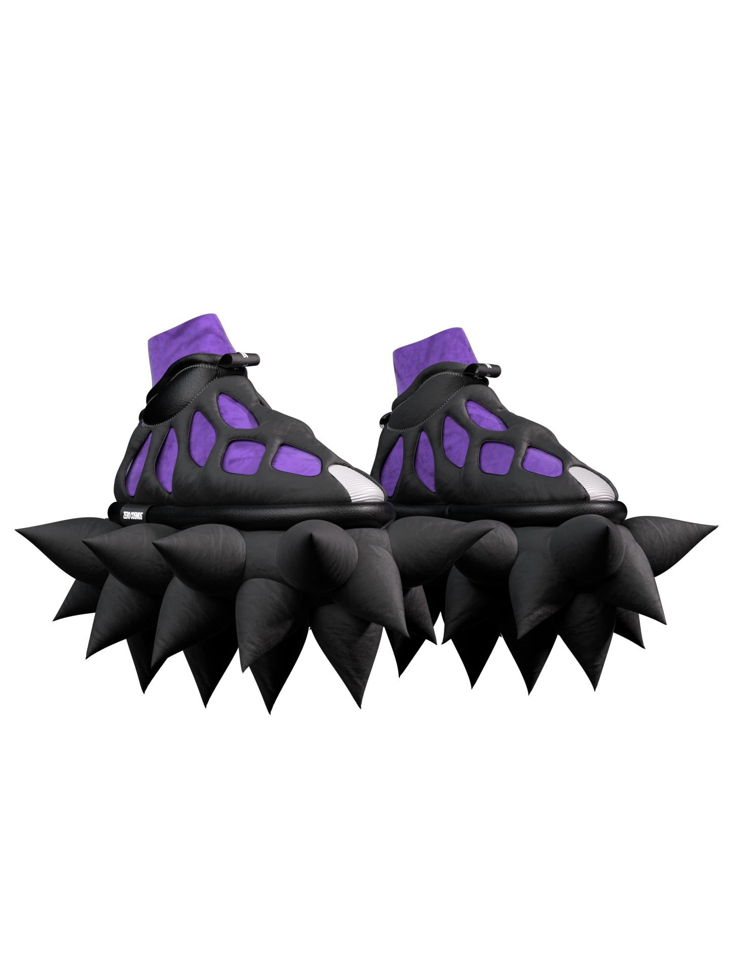 Inflatable Teeth Shoes Purple by ZERO COSMOS
